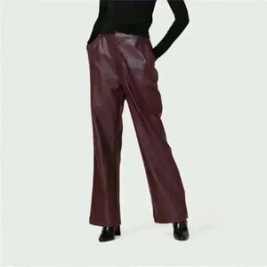 Honor The Gift Burgundy Faux Leather Pants